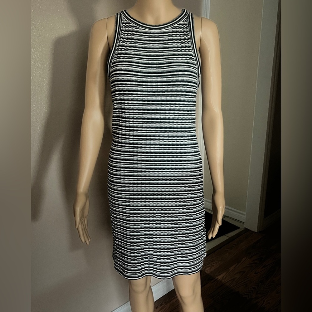 VANS Lumin Tank Dress Black & White Striped Women’s Size Medium